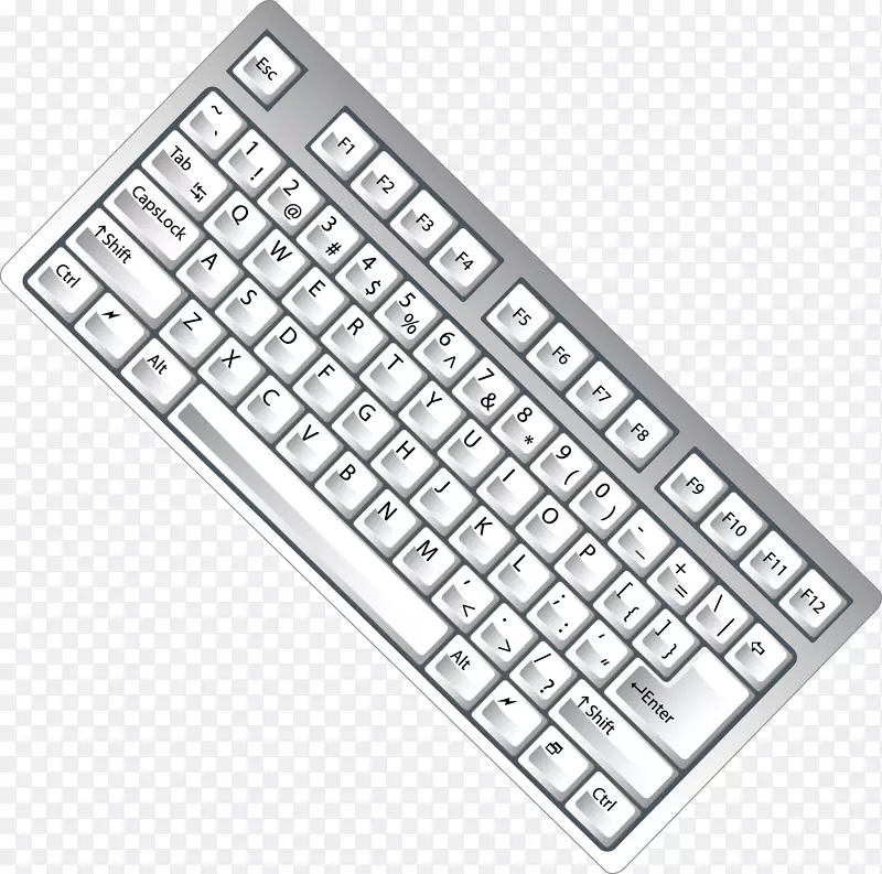 计算机键盘数字键盘.白色键盘计算机部件