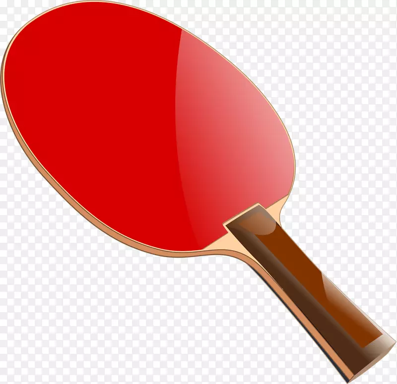 乒乓球拍夹艺术.红色乒乓球球拍