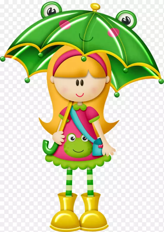 雨伞童雨夹艺术青蛙公主