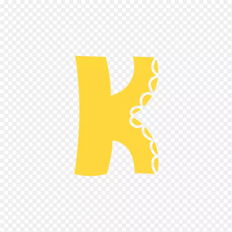 商标字体-白色字母k