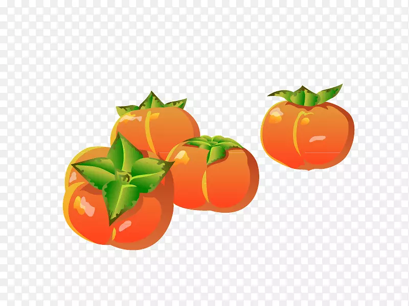 柿子食品柿子卡通材料