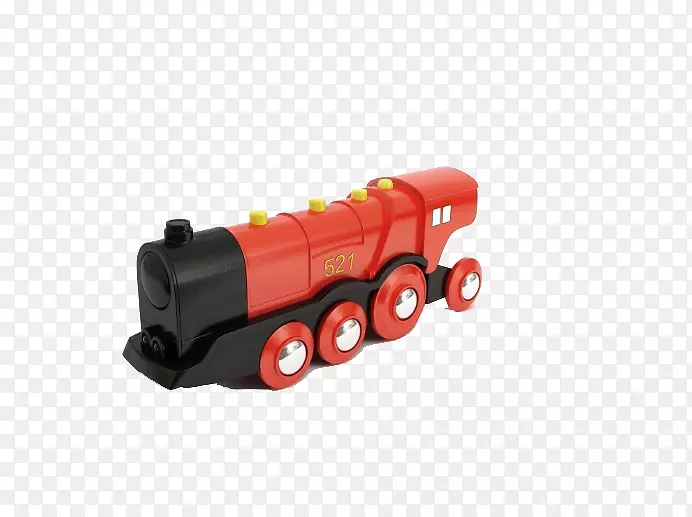 玩具火车儿童三维造型-红色列车