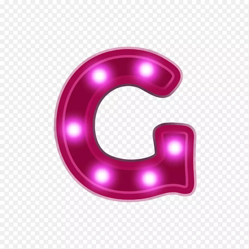 字母g-霓虹灯字母表g