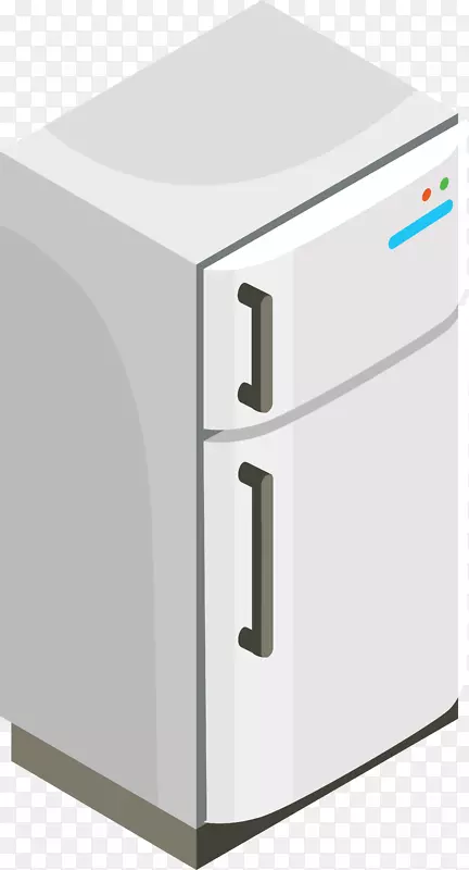 冰箱家电家具抽屉卡通灰色小冰箱