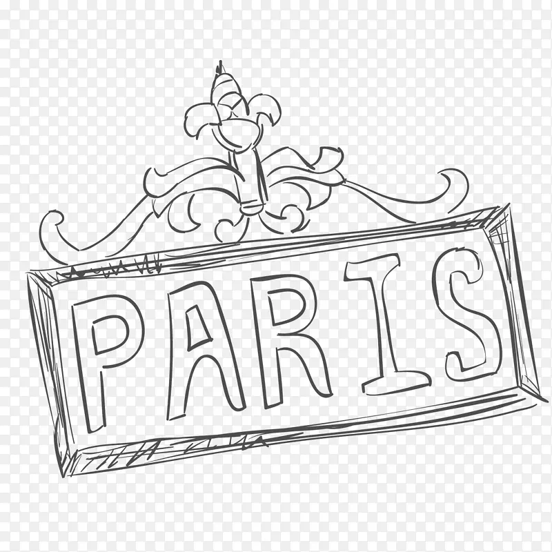 Adobe插画图标-Paris Wordart
