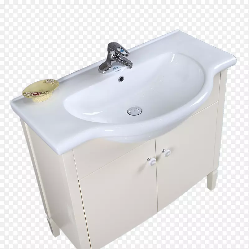 水龙头洗手槽-简单白水槽