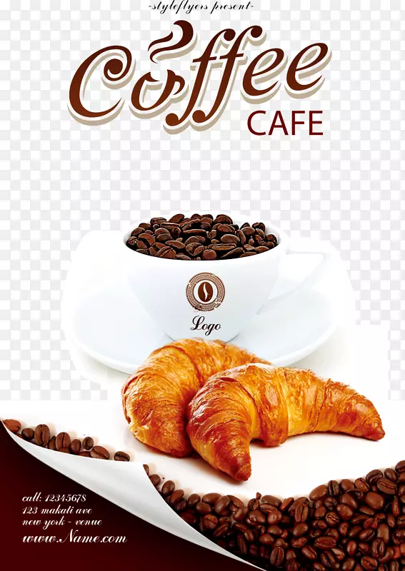 咖啡厅面包店传单-咖啡海报