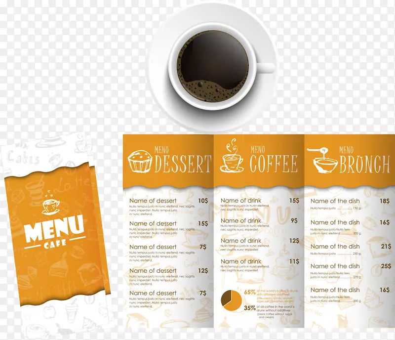 咖啡厅菜单-咖啡吧小册子设计