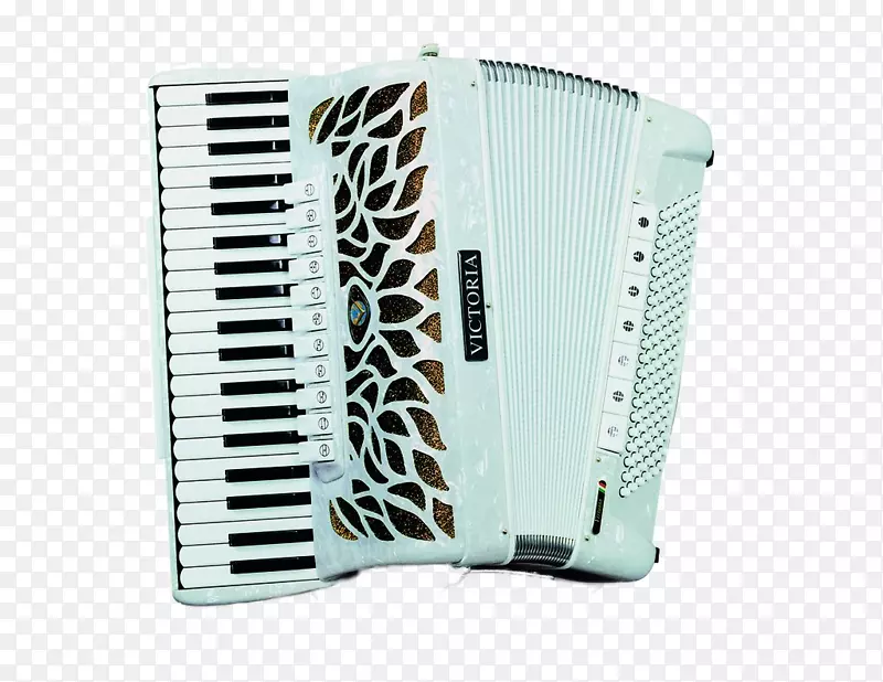 三基提手风琴键盘Garmon乐器-白色手风琴