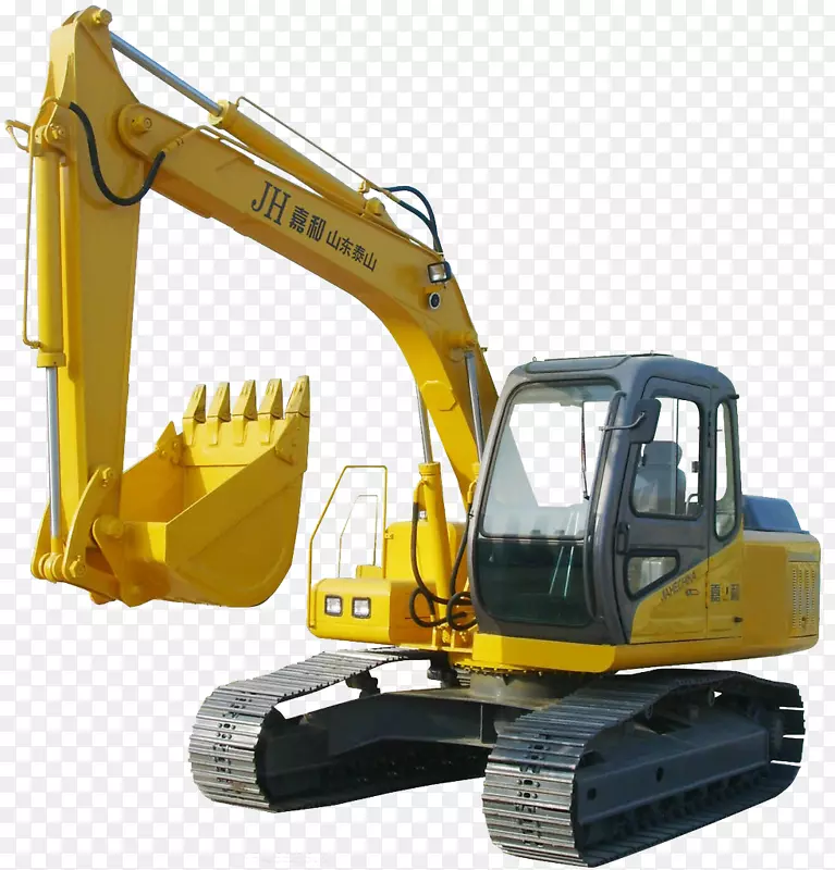 机械土方重型设备挖掘机建筑工程黄色挖掘机