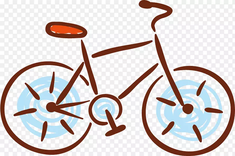 自行车车轮-卡通自行车夹