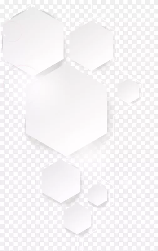 黑白图案-六角形科技底图