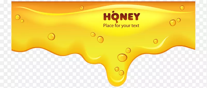 品牌黄色字体-蜂蜜滴效果