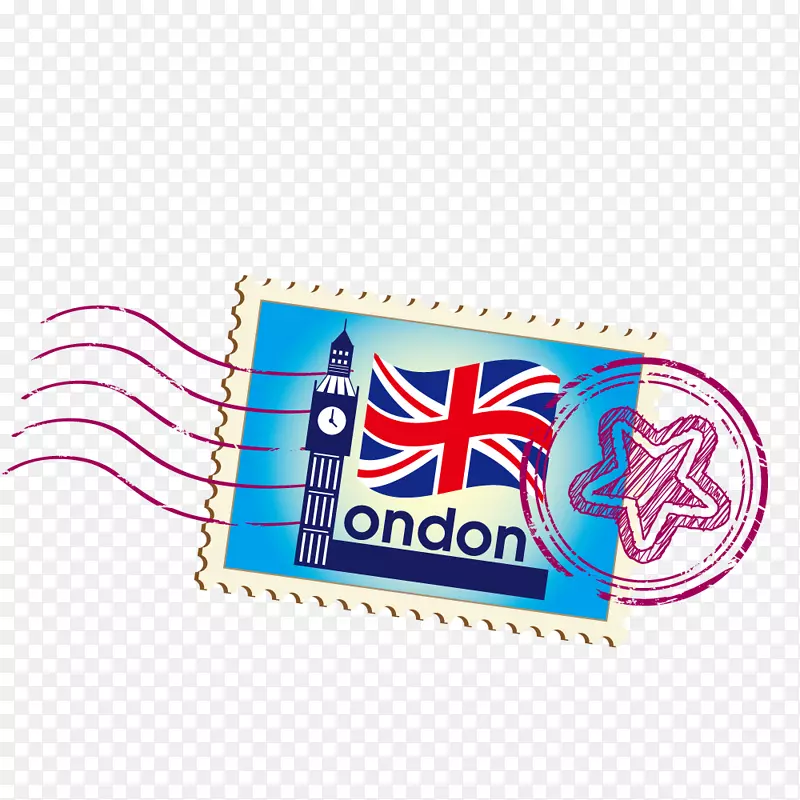 伦敦版税-免邮资邮票摄影.贴纸英格兰