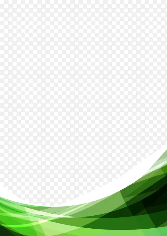 绿角图案-绿色背景透明PNG
