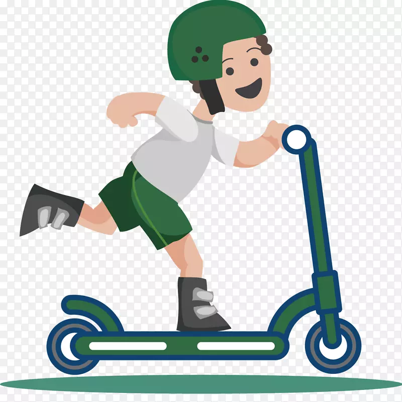 踢踏车滑板剪贴画滑板少年
