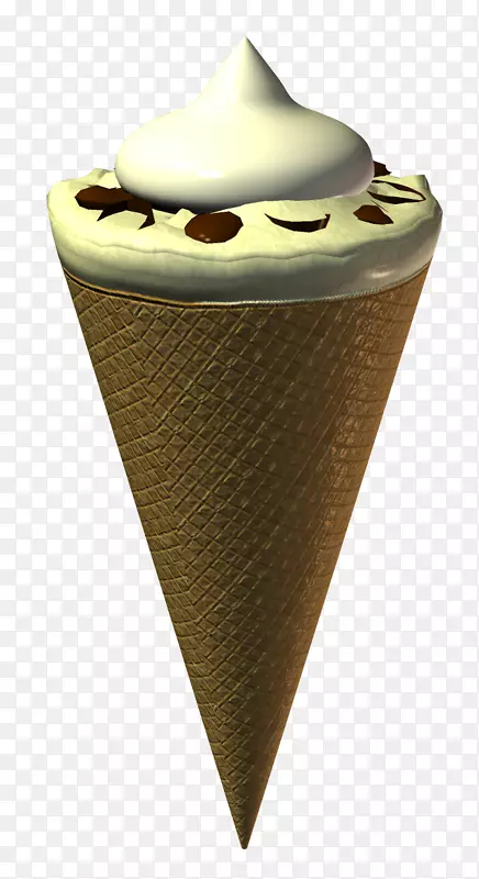 冰淇淋锥棕色锥
