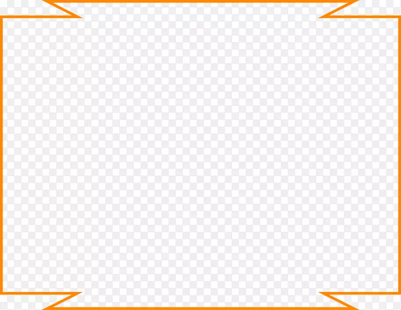 线角点图案-橙色边框透明PNG