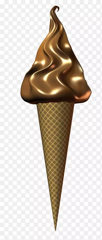 冰淇淋球果小吃-圆锥形
