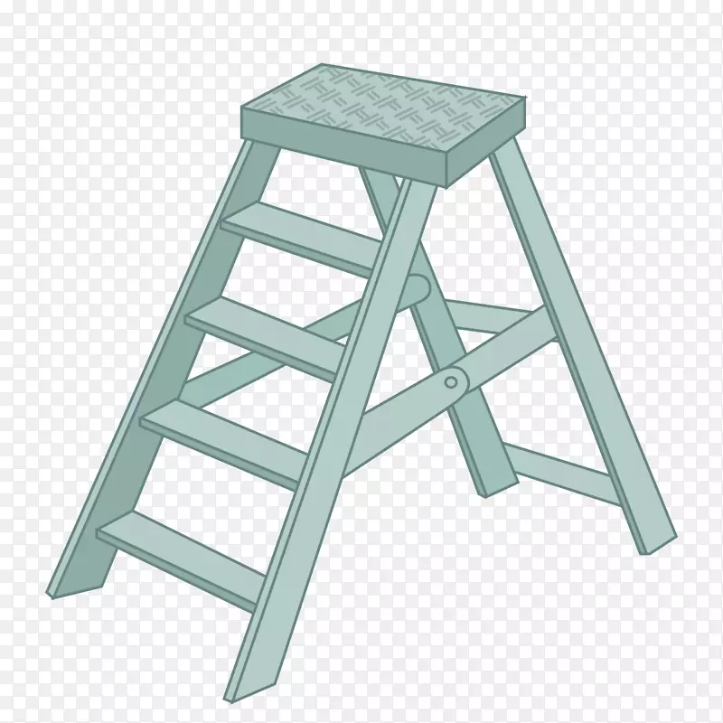 建筑工程-建筑工人插图-梯子