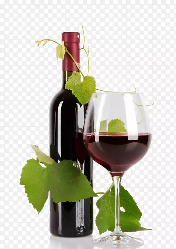 红葡萄酒瓶普通葡萄-红酒