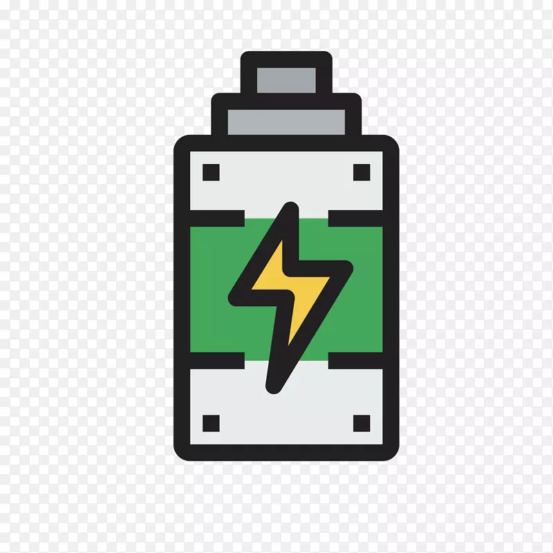 固态驱动欧式图标-绿色电池