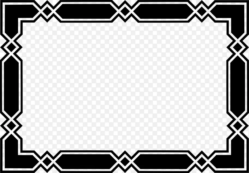 黑白剪贴画.PowerPoint框架PNG透明图像