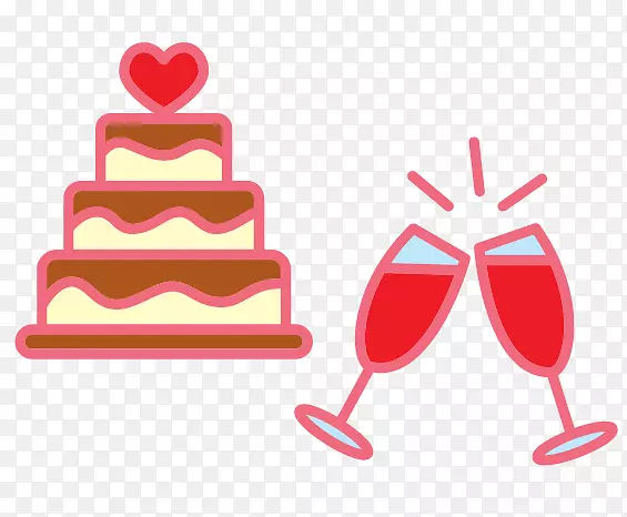 结婚蛋糕剪贴画-浪漫婚礼蛋糕婚礼