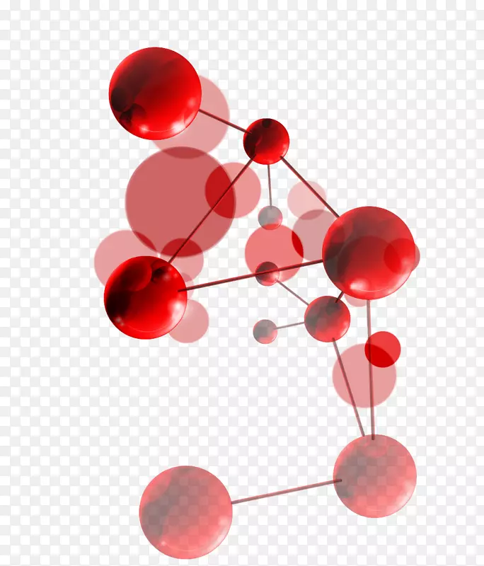 分子剪贴画红色生物链
