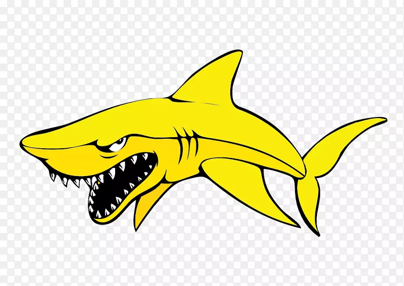 大白鲨鳍夹艺术-黄鲨