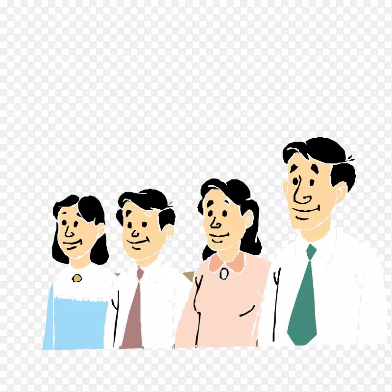 卡通插图-一排人PNG图片素材下载_图片编号76349-PNG素材网