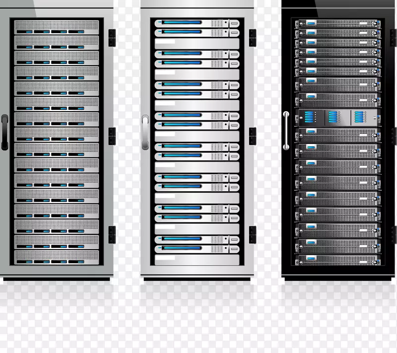 服务器19英寸机架数据中心剪贴画服务器
