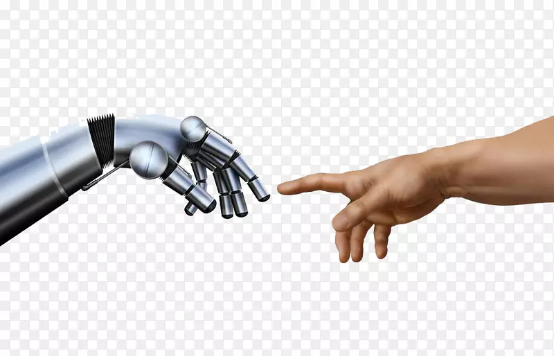机器人手臂人工智能机器人顾问机器人手和人力