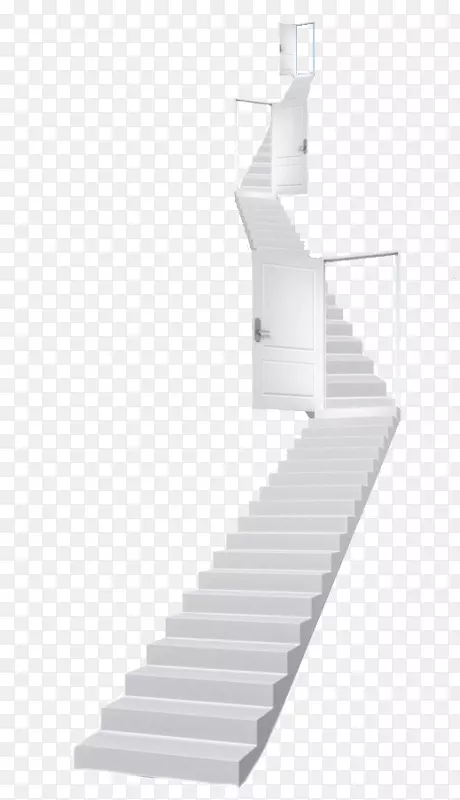 黑与白-成功的白色梯子