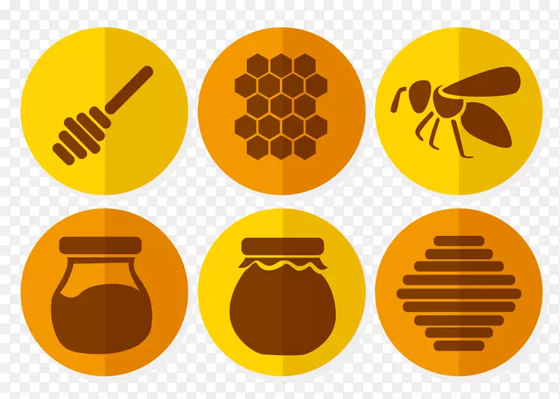 蜜蜂-蜂蜜标志