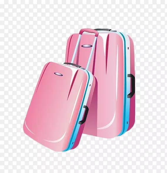 旅行行李-粉红色行李