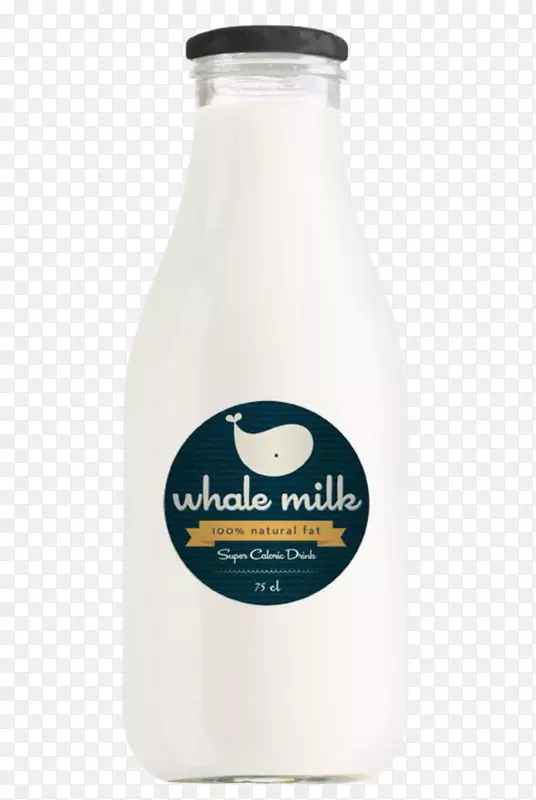 奶瓶包装和标签鲸鱼奶瓶