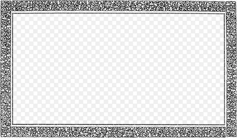 黑白方格棋盘游戏-老式边框PNG PIC