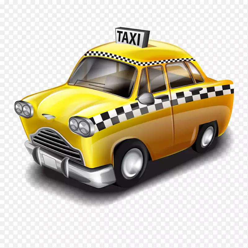 出租车修理店黄色出租车剪贴画-出租车，出租车