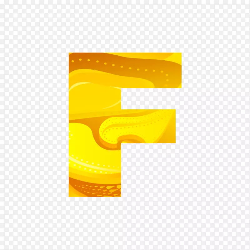 字母f字体-金色字母f