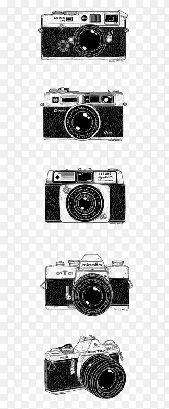 照相机镜头画黑白相机