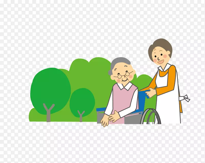 照顾者老年长期护理保险个人护理助理老人轮椅