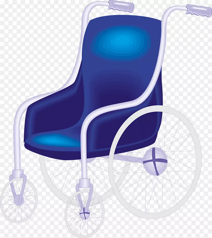 轮椅蓝色轮椅