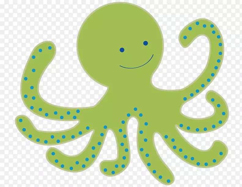 章鱼可爱剪贴画-可爱的章鱼透明背景