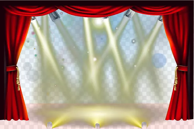 舞台窗帘和舞台灯光.舞台照明