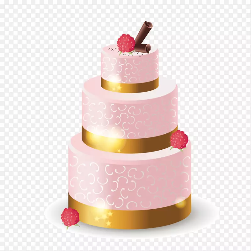 婚礼蛋糕结婚请柬结婚纪念日-粉红色结婚蛋糕