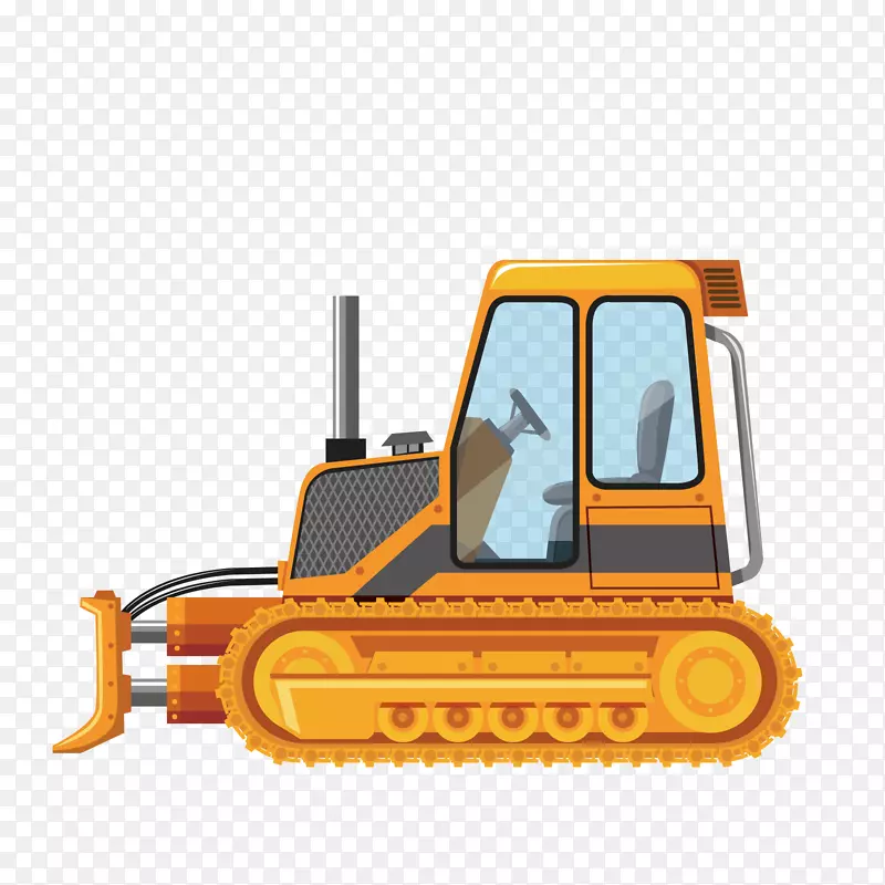 挖掘机重型设备推土机建筑工程推土机