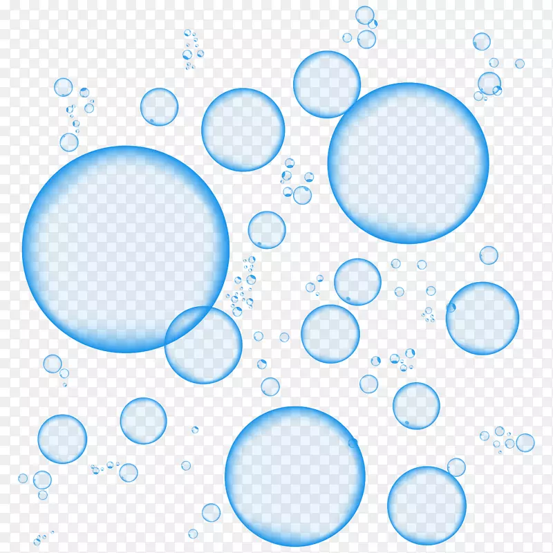 蓝色泡沫贴纸-气泡