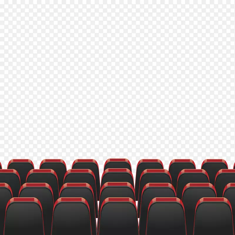 座位电影院-红色座位