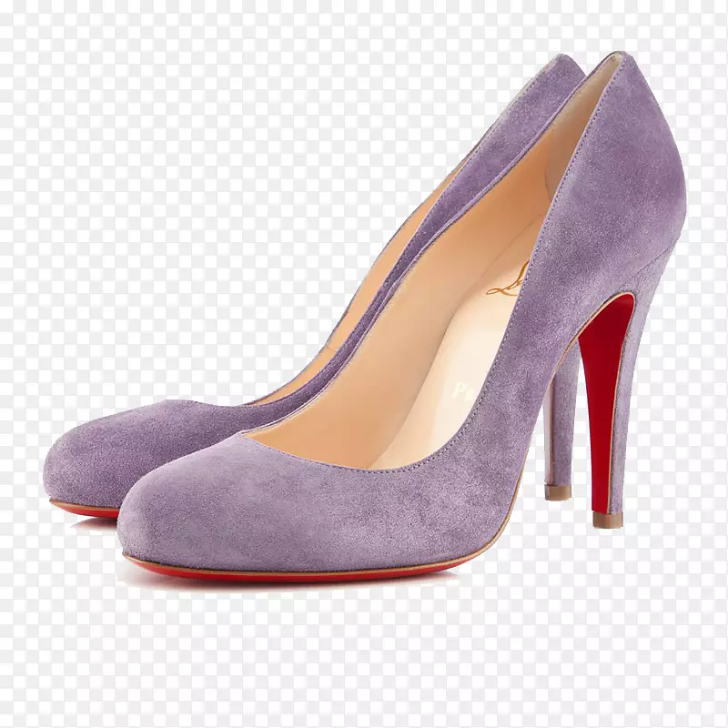 高跟鞋类鞋紫色设计师紫色高跟鞋哑光鞋